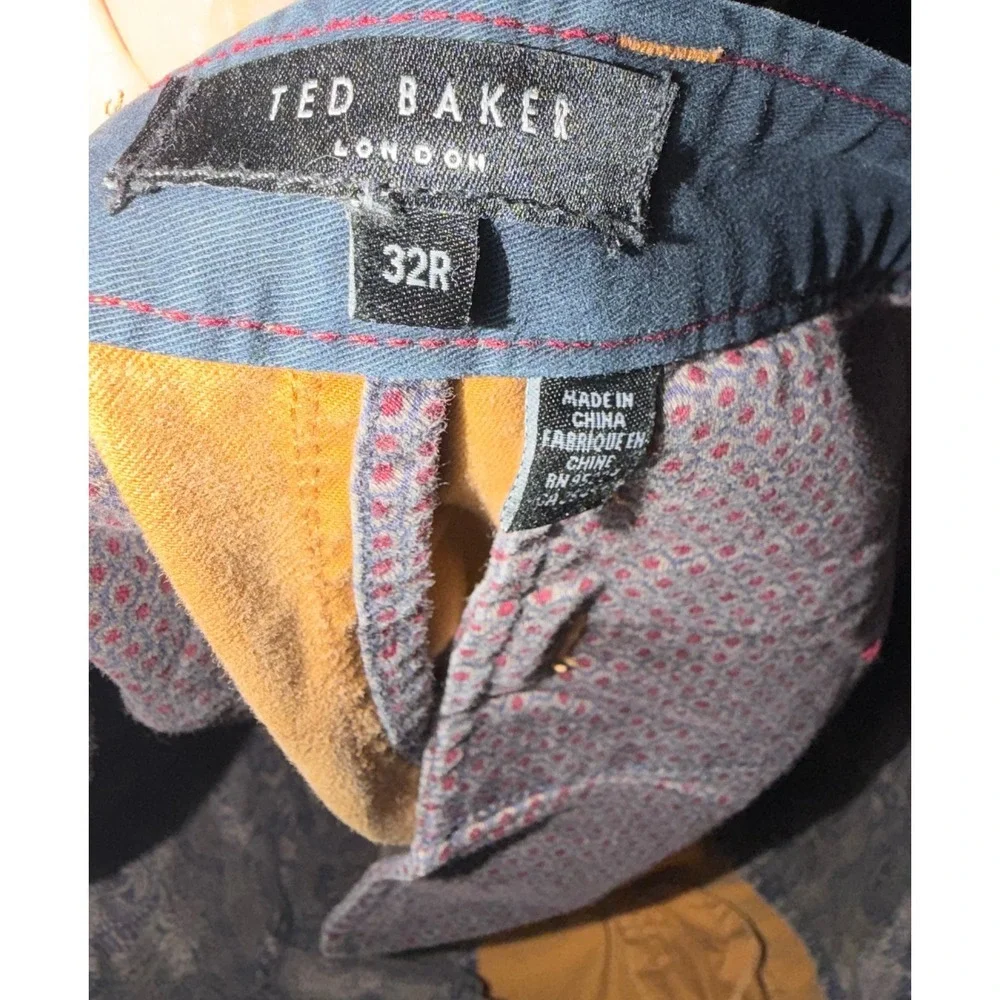 Ted Baker Men's Chinos Pants Sz 32R | Rustic Tan Designer Luxury Corpcore
